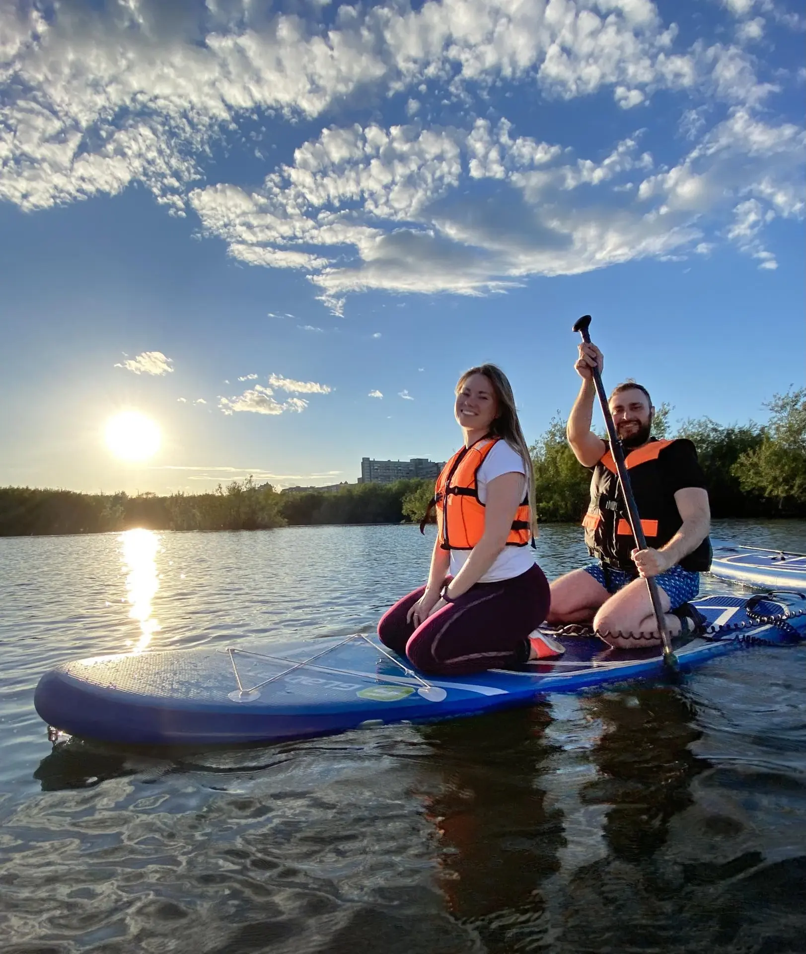 Прогулка на САП-борде по Енисею