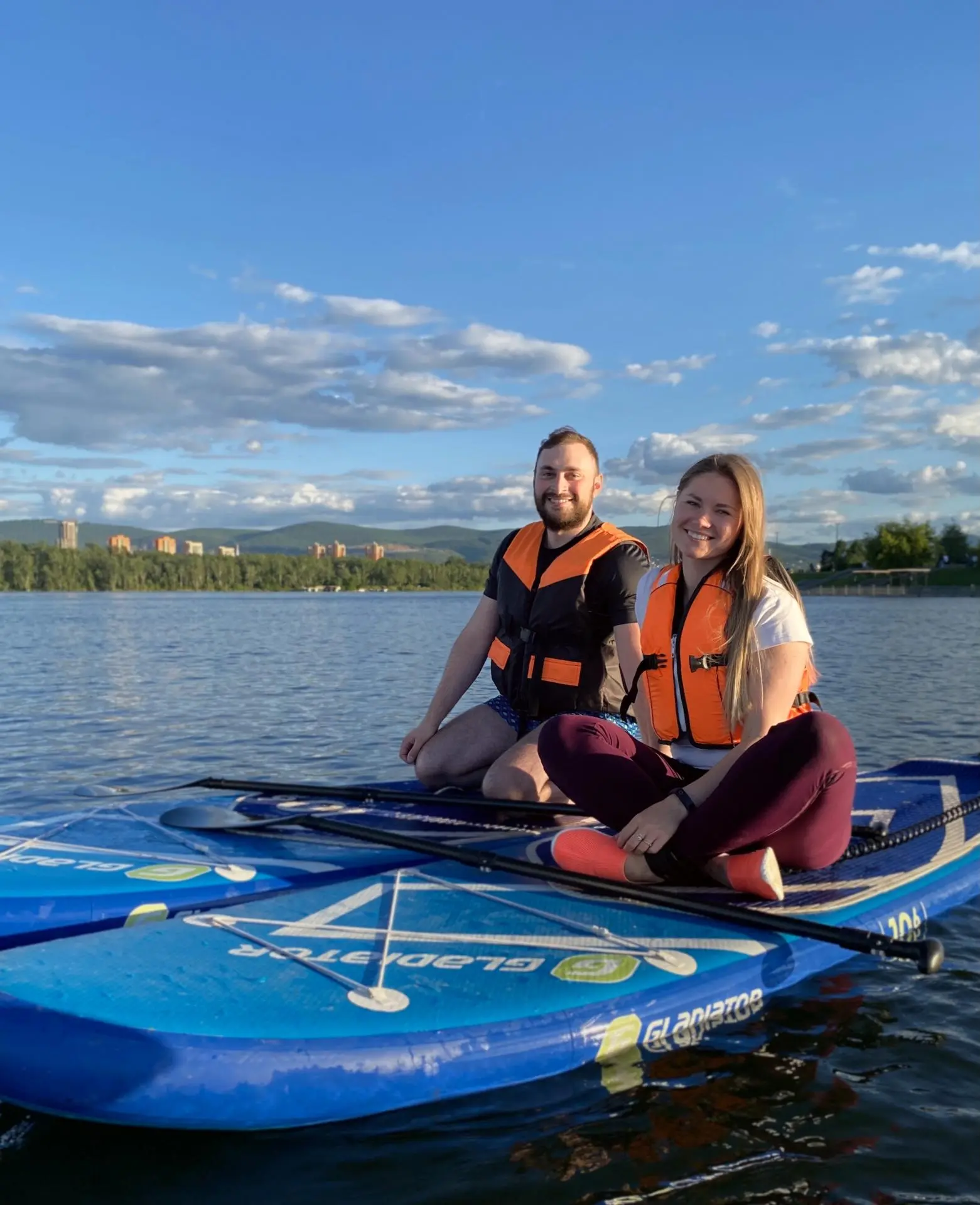 Прогулка на САП-борде по Енисею