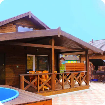 Отдых в загородном доме у реки