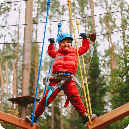 Посещение парка активного отдыха | Веревочный городок | Троллей | Геокуполы
