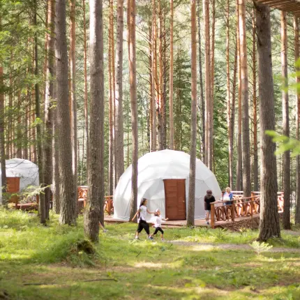 Посещение парка активного отдыха | Веревочный городок | Троллей | Геокуполы