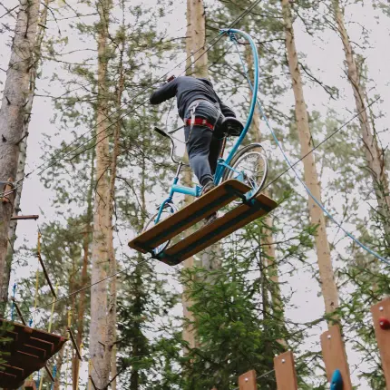 Посещение парка активного отдыха | Веревочный городок | Троллей | Геокуполы
