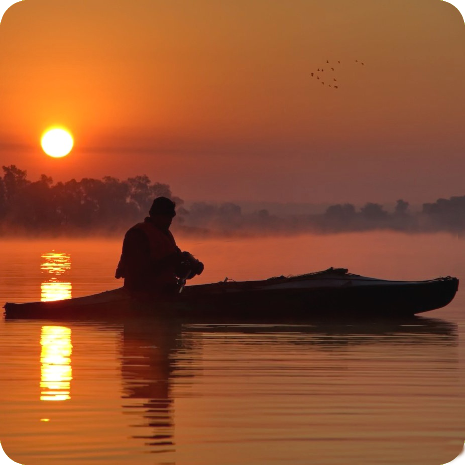 Вечерний сплав на пакрафтах