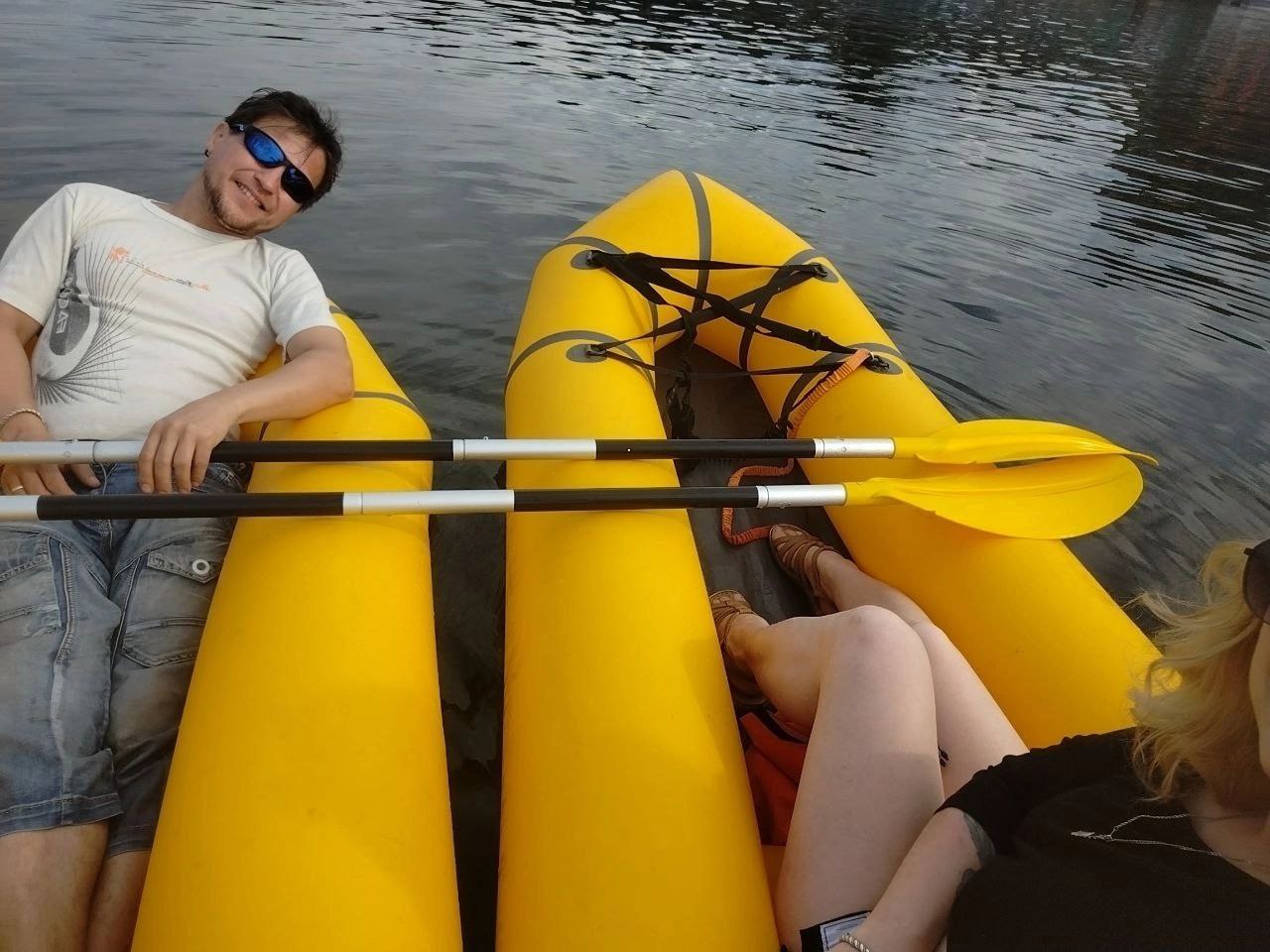 Вечерний сплав на пакрафтах