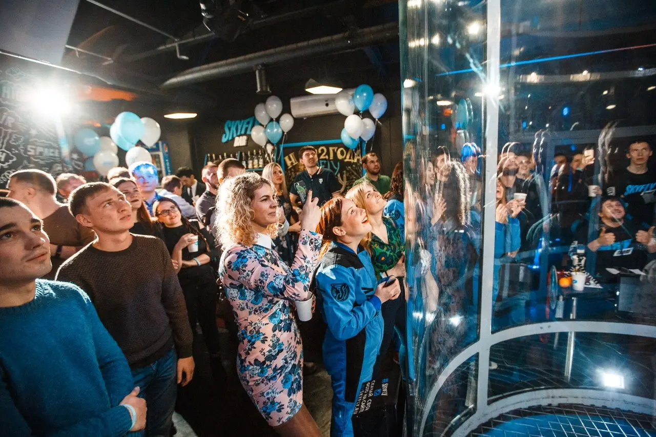 Праздник в аэротрубе