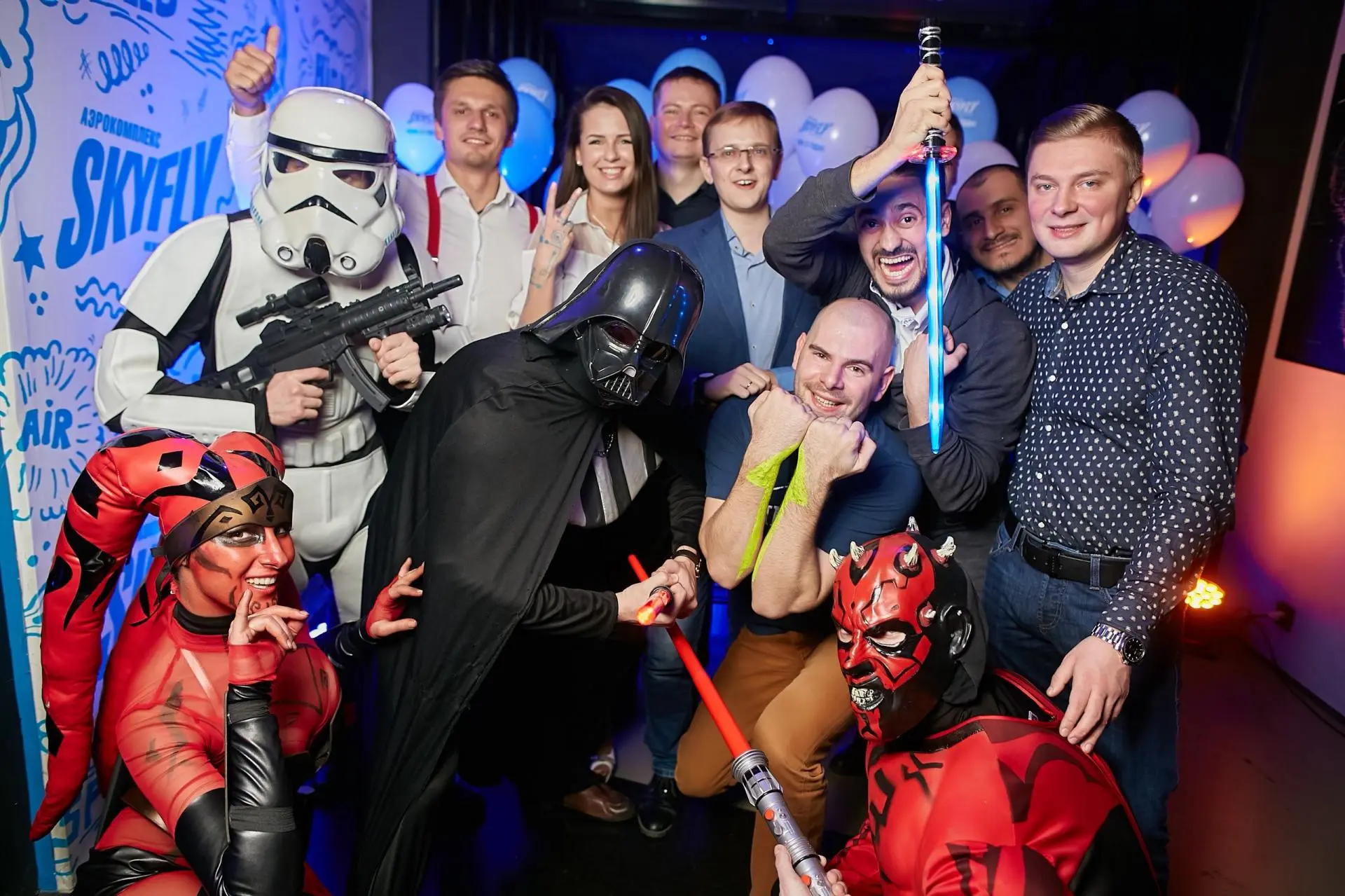 Праздник в аэротрубе