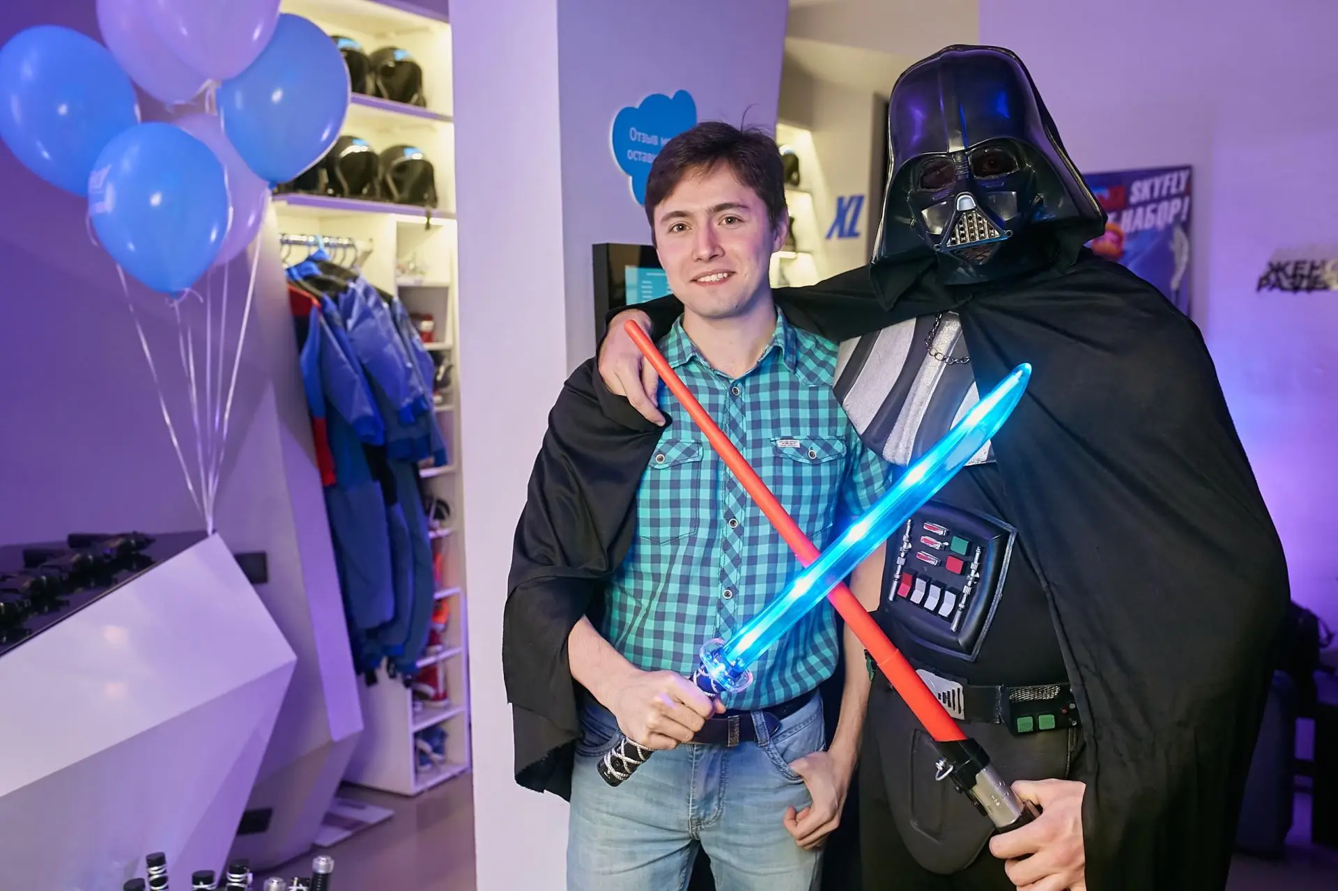 Праздник в аэротрубе