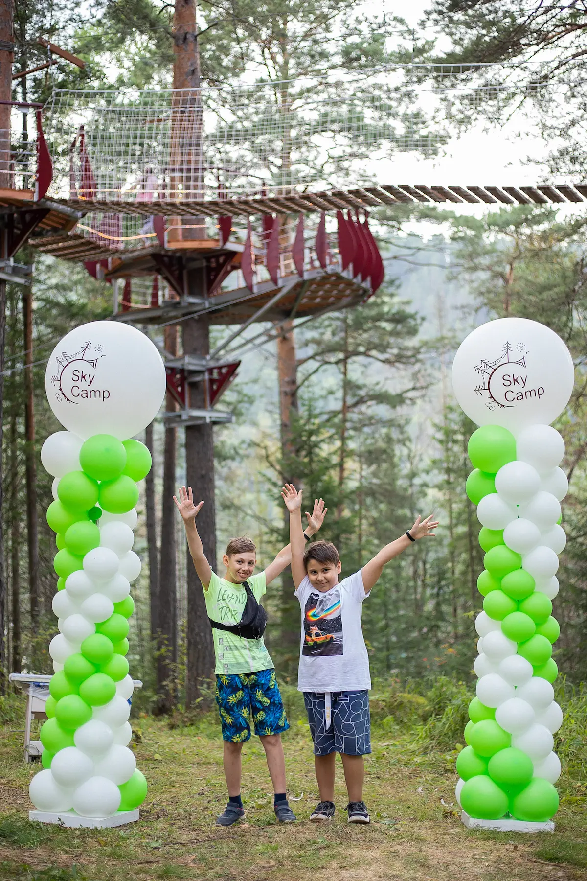 Детский праздник в веревочном парке