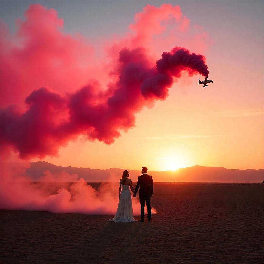 Гендер-пати с дымом из самолета