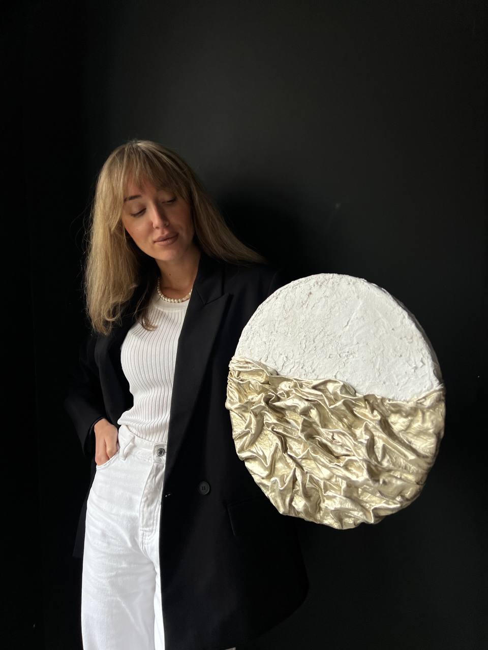 МК: Объемные картины с драпировкой из ткани и гипса