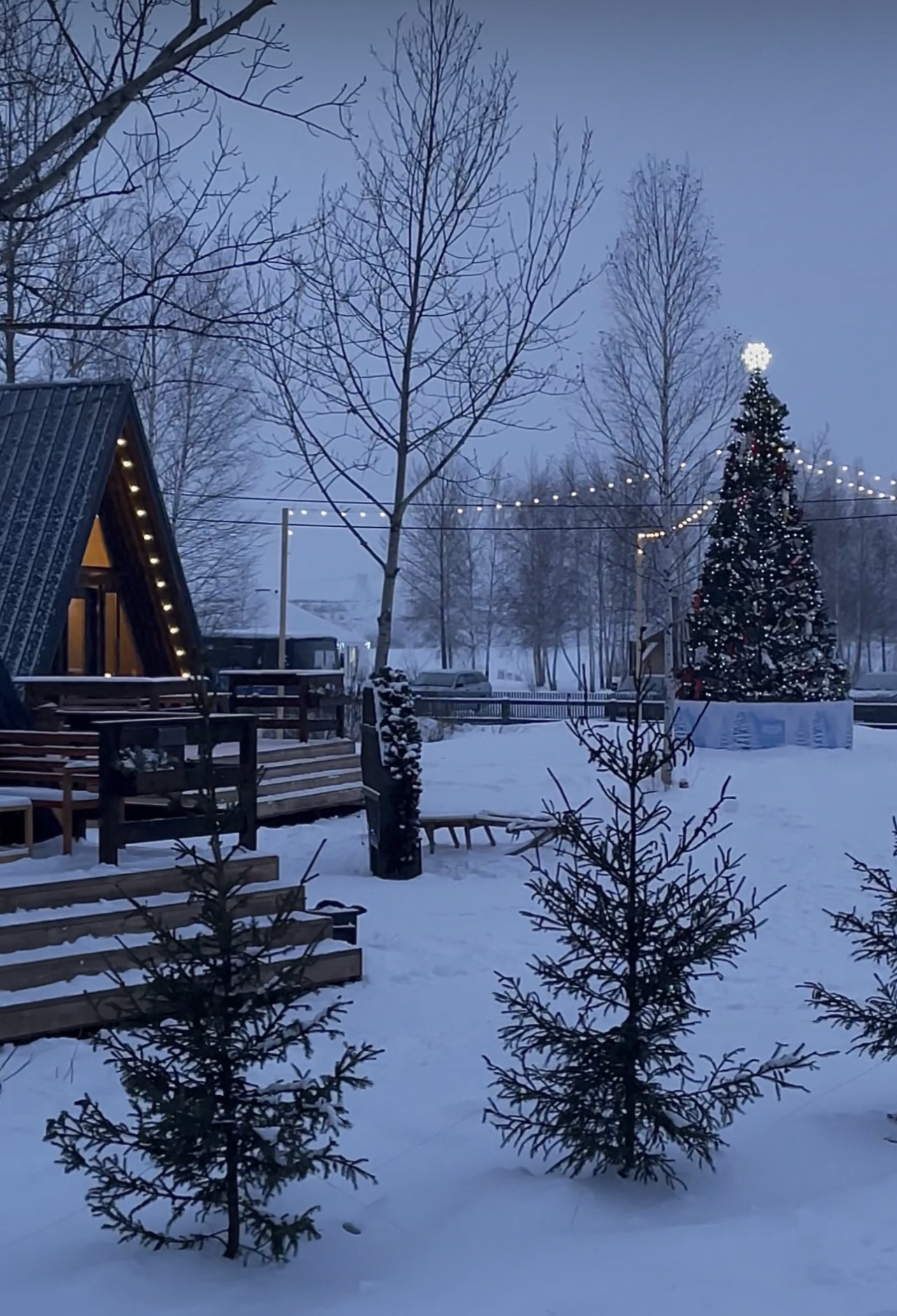 Отдых для компании в А-фрейм домике на берегу озера