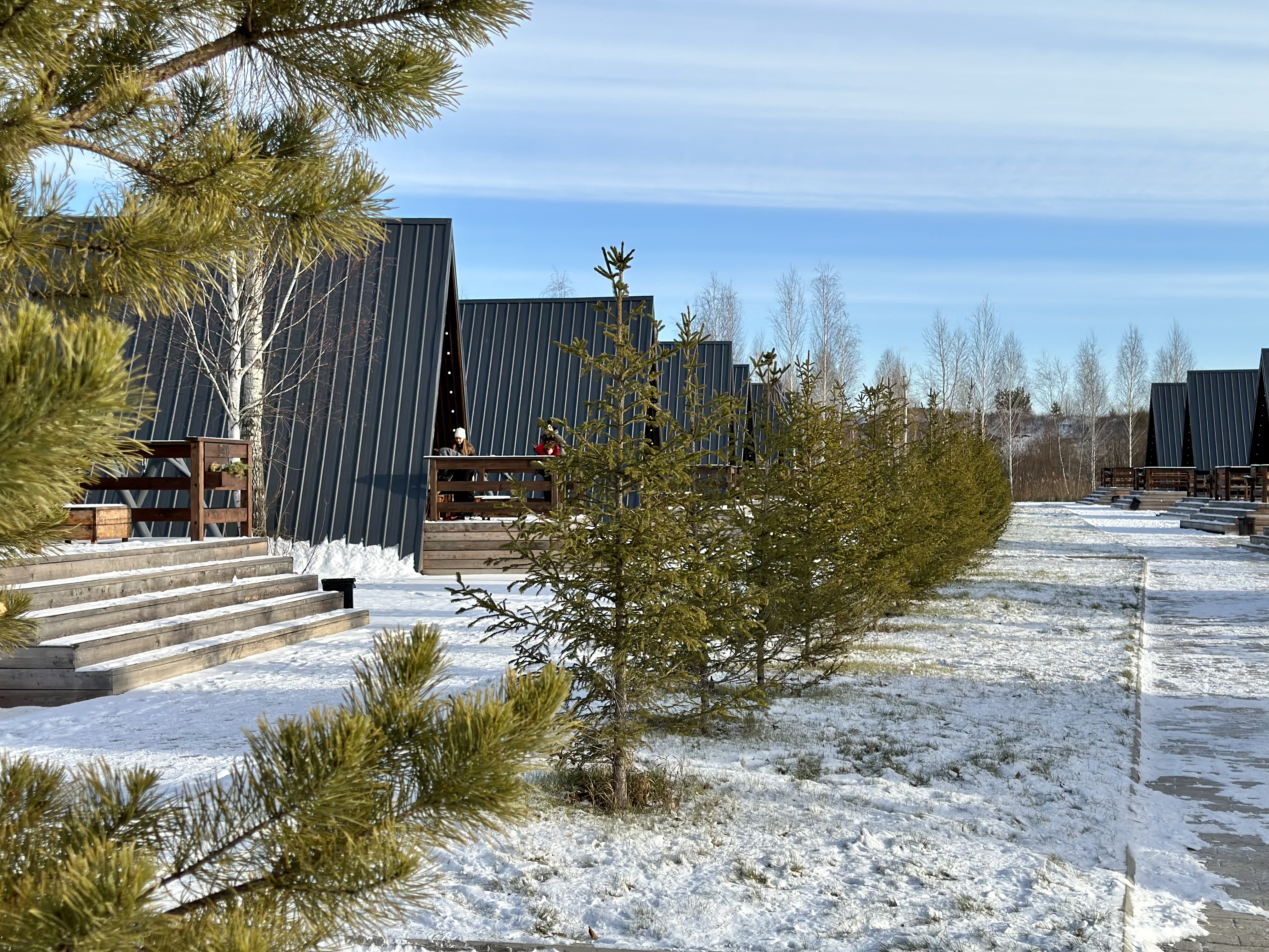 Отдых для компании в А-фрейм домике на берегу озера