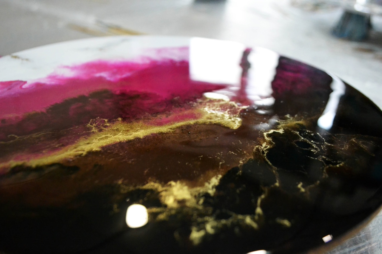 Абстракция эпоксидной смолой