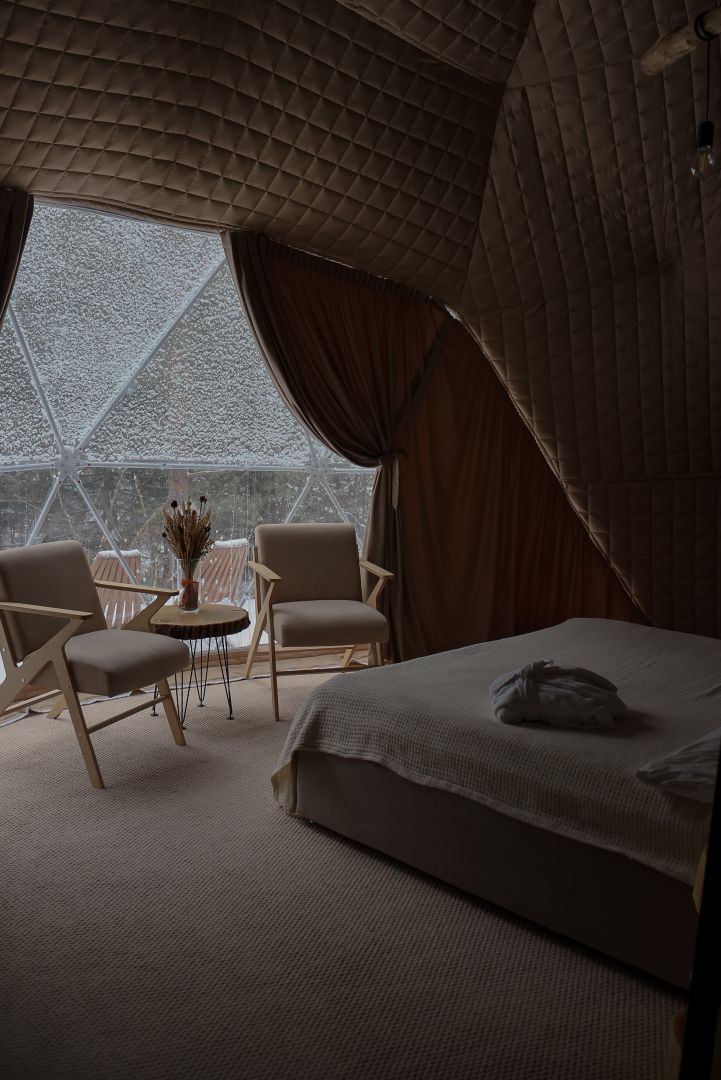 Отдых в сферах-комфорт "Молочная" или "Оливковая" в Минино