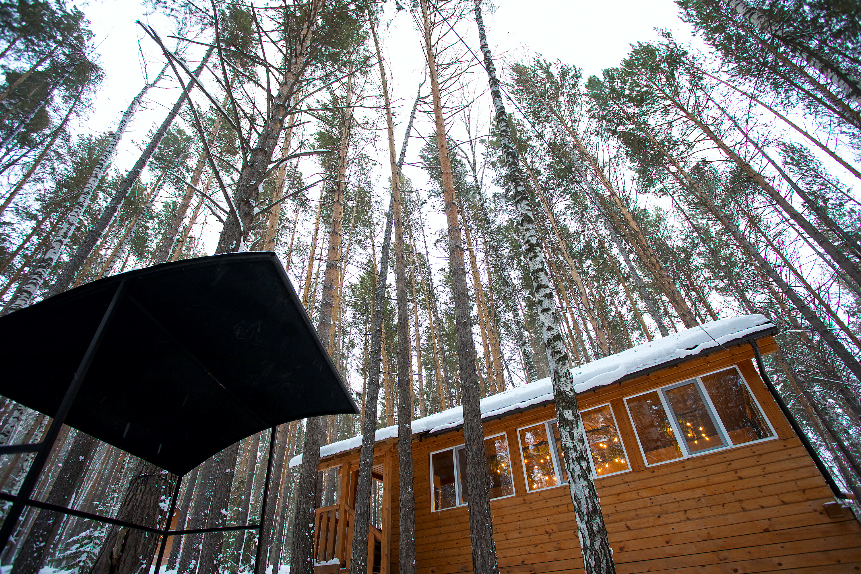 Отдых для компании в большой теплой беседке