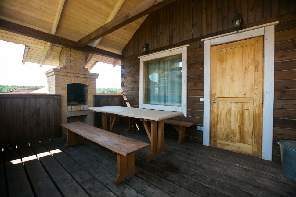 Отдых в бане для компании на ферме