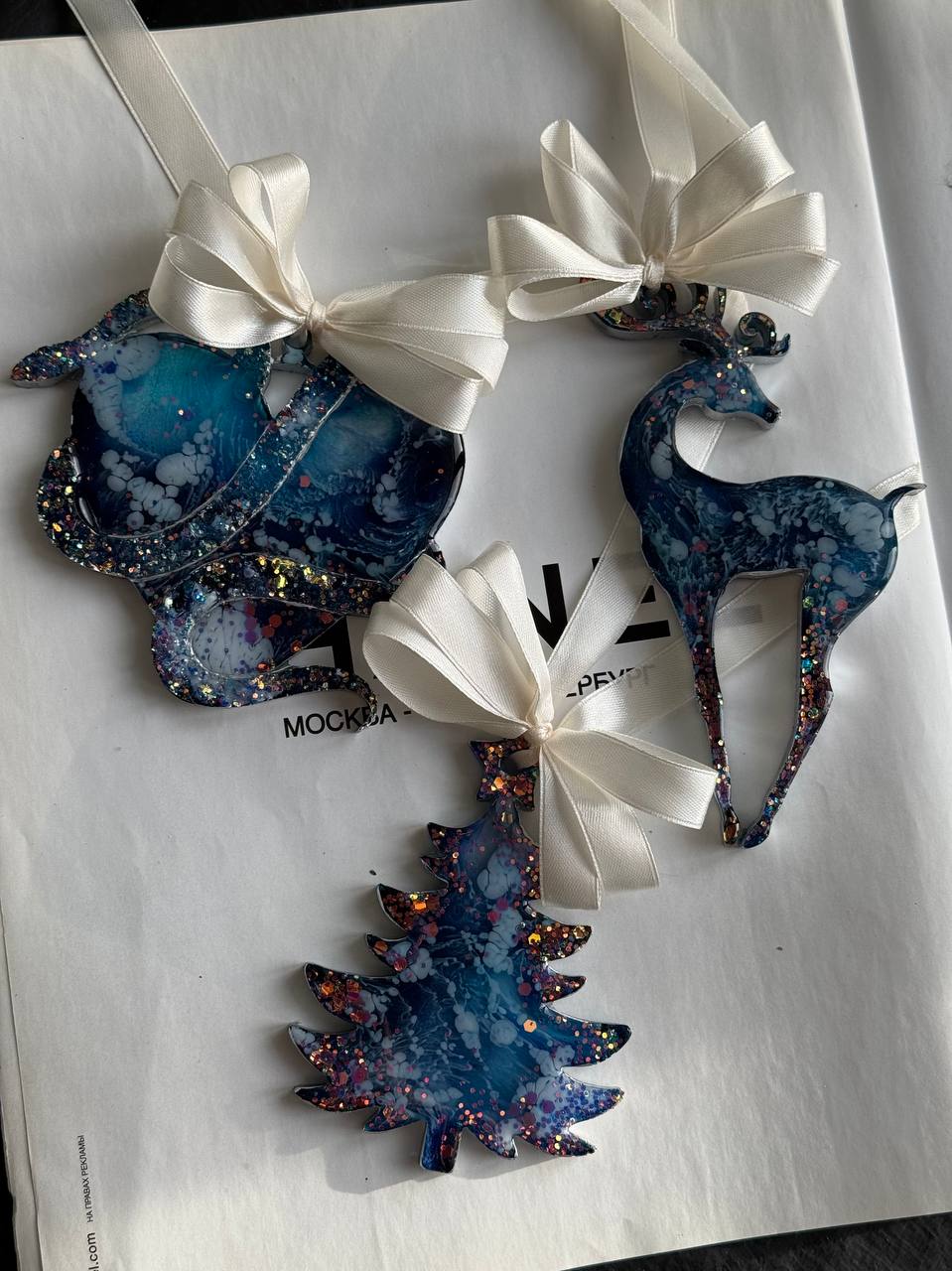 Мастер-класс по эпоксидной смоле: ёлочные игрушки