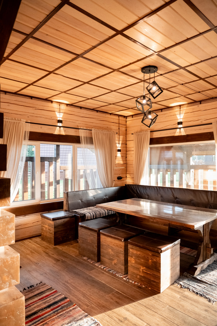 Отдых в бане на территории ранчо