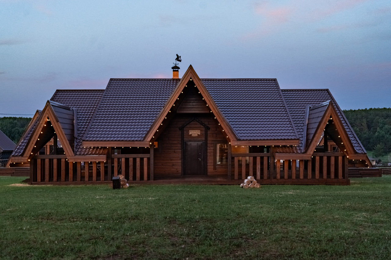 Отдых в бане на территории ранчо