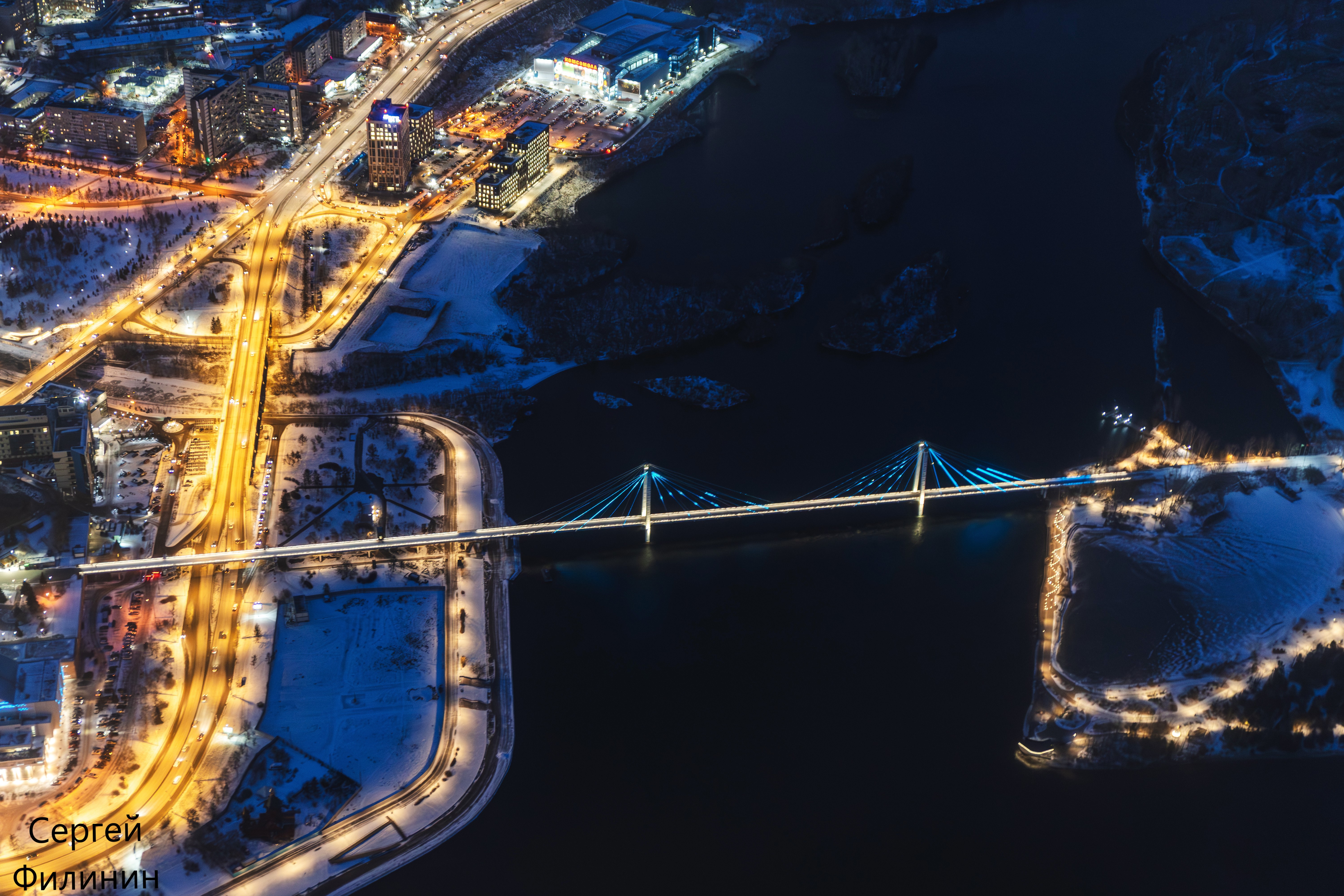 Ночной полет на самолете Cessna